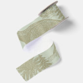 Vintage Dinosaur Toile Pattern Prehistoric Jungle サテンリボン (裏面)