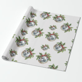 Vintage Disco Ball Holdiay Christmas Gift ラッピングペーパー