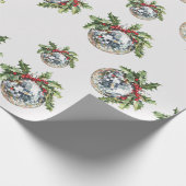Vintage Disco Ball Holdiay Christmas Gift ラッピングペーパー (角)
