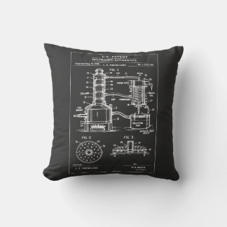 Vintage Distillation Patent Blueprint クッション