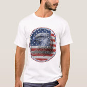 Vintage Distressed American Flag Eagle  Tシャツ (正面)