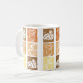 vintage distressed coffee, caffeine addicts gift コーヒーマグカップ (正面左)