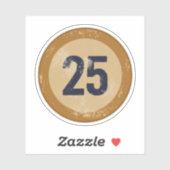 Vintage Distressed Number 25 シール (シート)