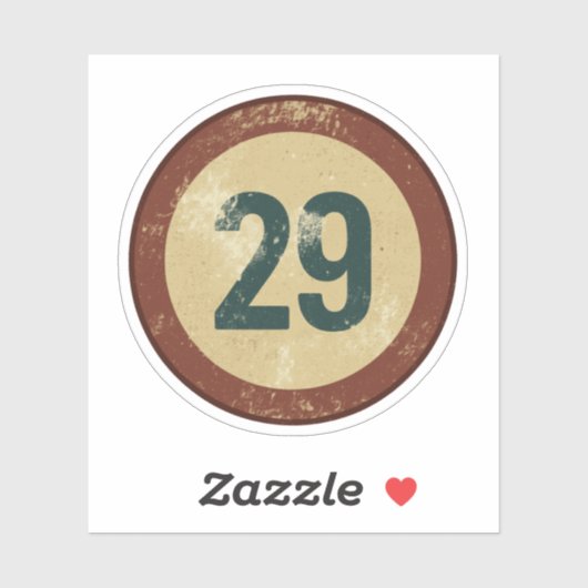 Vintage Distressed Number 29 シール (シート)