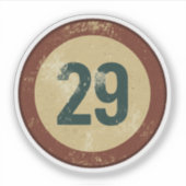 Vintage Distressed Number 29 シール (正面)