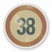 Vintage Distressed Number 38 シール (正面)