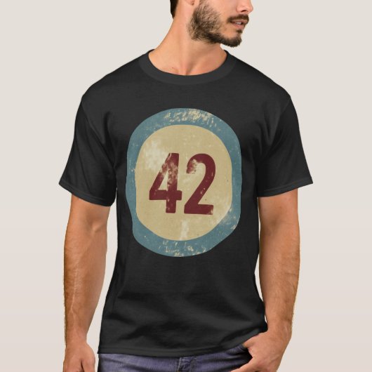 Vintage Distressed Number 42 Tシャツ (正面)