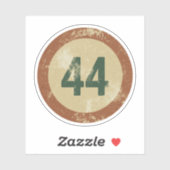 Vintage Distressed Number 44 シール (シート)
