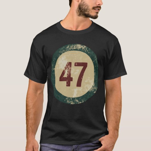 Vintage Distressed Number 47 Tシャツ (正面)