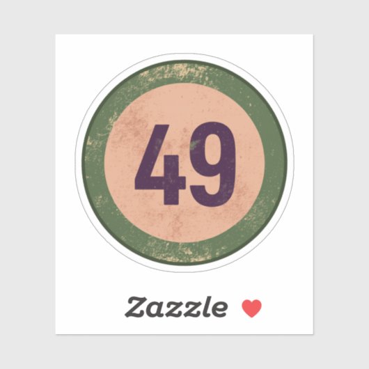 Vintage Distressed Number 49 シール (シート)