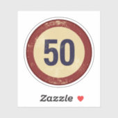 Vintage Distressed Number 50 シール (シート)