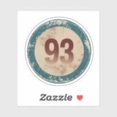 Vintage Distressed Number 93 シール (シート)