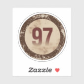 Vintage Distressed Number 97 シール (シート)