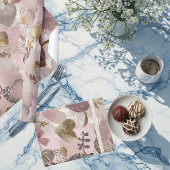 Vintage Distressed Romantic Muted Earthy Hearts  ラッピングペーパー