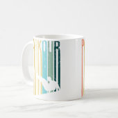 Vintage Distressed Style Parkour Silhouette コーヒーマグカップ (正面左)