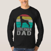 Vintage Doberman Pinscher Dad Retro Tシャツ (正面)