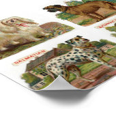 Vintage Dog Breed Illustration ポスター (角)