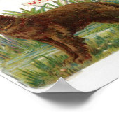 Vintage Dog Breed Illustration ポスター (角)