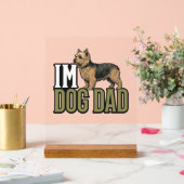 Vintage Dog Dad Terrier Engraving Shirt Design_1 アクリルサイン (ウェディング)