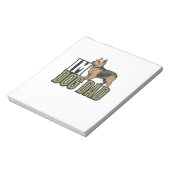 Vintage Dog Dad Terrier Engraving Shirt Design_1 ノートパッド (回転)