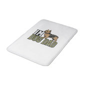 Vintage Dog Dad Terrier Engraving Shirt Design_1 バスマット (アングル)