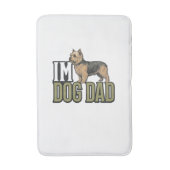 Vintage Dog Dad Terrier Engraving Shirt Design_1 バスマット (正面縦)