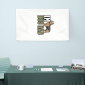 Vintage Dog Dad Terrier Engraving Shirt Design_1 横断幕 (トレードショー)