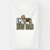 Vintage Dog Dad Terrier Engraving Shirt Design_1 横断幕 (縦)