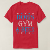 Vintage Dogs Gym And Beer Tシャツ (デザイン正面)