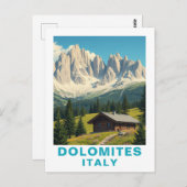 Vintage Dolomites Italy Travel Postcard ポストカード (正面/裏面)
