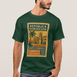Vintage Dominican Republic Postage Stamp Shirt Tシャツ