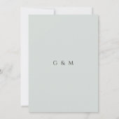 Vintage Dove Gray Pale Ash Pastel Invitation 招待状 (裏面)