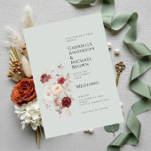 Vintage Dove Gray Pale Ash Pastel Invitation 招待状