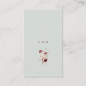 Vintage Dove Gray Pale Ash Pastel Wedding エンクロージャーカード (裏面)