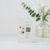 Vintage Dove Gray Pale Ash Pastel Wedding エンクロージャーカード (スタンド正面)