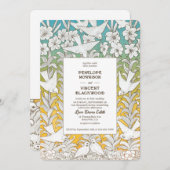 Vintage Dove Love Wedding 招待状 (正面/裏面)