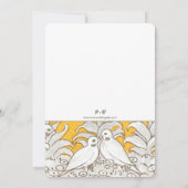 Vintage Dove Love Wedding 招待状 (裏面)