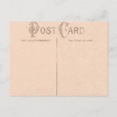 Vintage Doves Pink Valentine's Day Card  ポストカード (裏面)