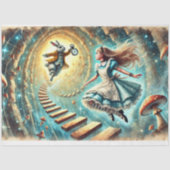Vintage Down The Rabbit Hole Alice Decoupage 薄葉紙 (正面)