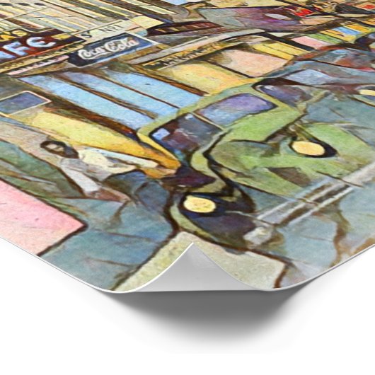 Vintage Downtown Biloxi ポスター (角)