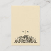 Vintage Dragon Emblem Wedding Details エンクロージャーカード (裏面)