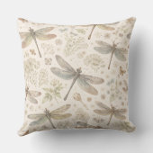 Vintage Dragonfly Throw Pillow クッション (裏面)