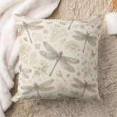 Vintage Dragonfly Throw Pillow クッション (ブランケット)