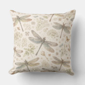 Vintage Dragonfly Throw Pillow クッション (正面)