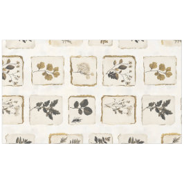 Vintage dried pressed wildflowers herbal botanical テーブルクロス