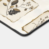 Vintage dried pressed wildflowers herbal botanical デスクマット (コーナー)