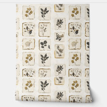 Vintage dried pressed wildflowers herbal botanical