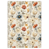 Vintage Dried Wildflower Navy Terracotta クリップボード (裏面)