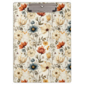 Vintage Dried Wildflower Navy Terracotta クリップボード (正面)