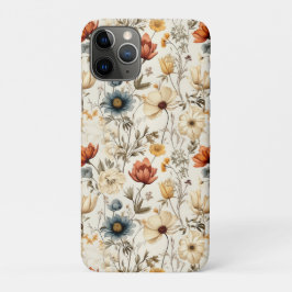 Vintage Dried Wildflower Navy Terracotta iPhone 11 Proケース